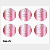 Logo Étiquette de produits ornés rose et vert (Feuille)