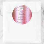 Logo Étiquette de produits ornés rose et vert (Sac)