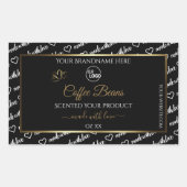 Logo Étiquette du produit Black and White Word Art (Devant)