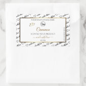 Logo Étiquette du produit Black and White Word Art (Sac)