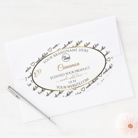 Logo Étiquette du produit Black and White Word Art (Enveloppe)