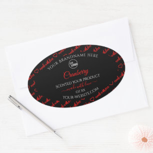 Logo Étiquette du produit Black Red Word Cloud