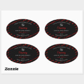 Logo Étiquette du produit Black Red Word Cloud (Feuille)