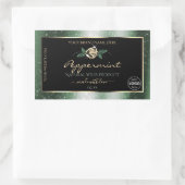 Logo Étiquette du produit Floral Green Gold Frame (Sac)