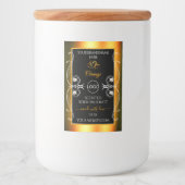 Logo Étiquette Élégant Glamour Noir Orange (Devant)