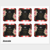 Logo Étiquette Floral Rose (Feuille)