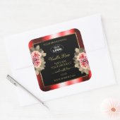 Logo Étiquette Floral Rose (Enveloppe)