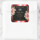Logo Étiquette Floral Rose (Sac)
