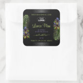 Logo Étiquette jaune violet Hibiscus (Sac)