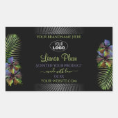 Logo Étiquette jaune violet Hibiscus (Devant)