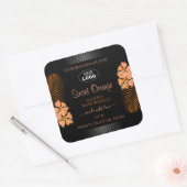 Logo Étiquette Orange Hawaiian Flowers (Enveloppe)