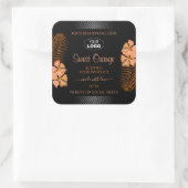 Logo Étiquette Orange Hawaiian Flowers (Sac)