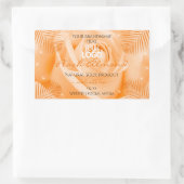 Logo Étiquette orange Rose Palm Feuille (Sac)