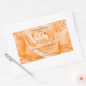 Logo Étiquette orange Rose Palm Feuille (Enveloppe)
