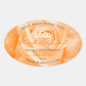 Logo Étiquette orange Rose Palm Feuille (Devant)