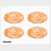 Logo Étiquette orange Rose Palm Feuille (Feuille)