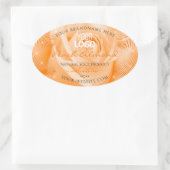 Logo Étiquette orange Rose Palm Feuille (Sac)