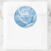 Logo Étiquette Rose bleu Palm Feuille (Sac)