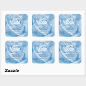 Logo Étiquette  Rose bleu Palm Feuille (Feuille)