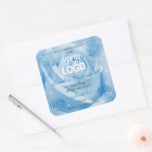 Logo Étiquette  Rose bleu Palm Feuille (Enveloppe)