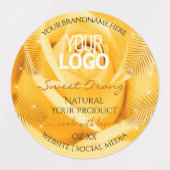 Logo Étiquette rose Fleur Jaune Orange Rose (Design 2)