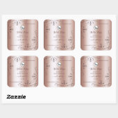 Logo Étiquette Rose Golden Ornate de luxe (Feuille)