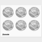 Logo Étiquette Rose gris argent Palm Feuille (Feuille)