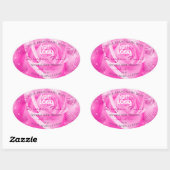 Logo Étiquette Rose Rose Palm Feuille (Feuille)