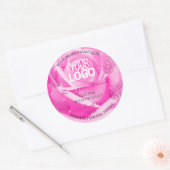 Logo Étiquette Rose Rose Palm Feuille (Enveloppe)