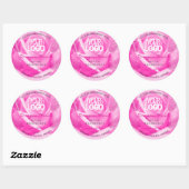 Logo Étiquette Rose Rose Palm Feuille (Feuille)