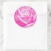 Logo Étiquette Rose Rose Palm Feuille (Sac)
