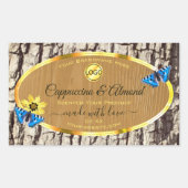 Logo Étiquette Rustique de l'écorce d'arbre nature (Devant)