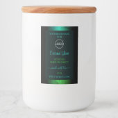 Logo Étiquette turquoise et vert Marbre Élégant pr (Devant)