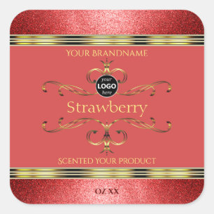 Logo Étiquettes de produits Red et Gold Parties sc
