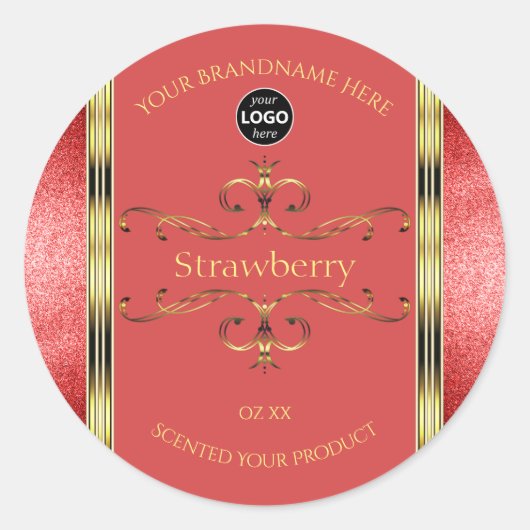 Logo Étiquettes de produits Red et Gold Parties sc (Devant)