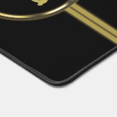 Logo exclusif or Monogramme sur noir (Coin)
