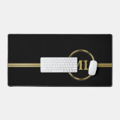 Logo exclusif or Monogramme sur noir (Clavier et souris)