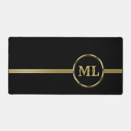 Logo exclusif or Monogramme sur noir (Recto)