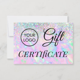 logo faux glitter opal gift