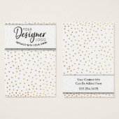 Logo Faux Gold Confetti Earring Holder Display Visitekaartje (Voorkant /achterkant)
