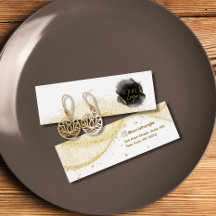 Logo Faux Gold Parties scintillant Carte d'afficha