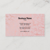 Logo Femme personnalisable cartes de visite roses (Dos)