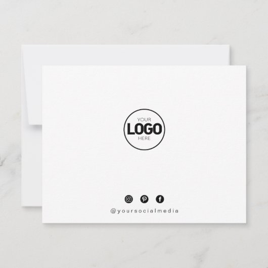 Logo Flat Neige Joyeuses Cartes de Noël (Dos)