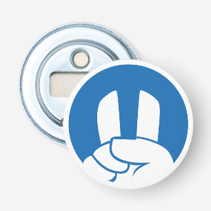 Logo flessenopening voor vredesmaffier button flesopener