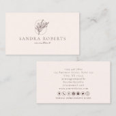 Logo floral, consultant off white Carte de visite (Devant / Derrière)