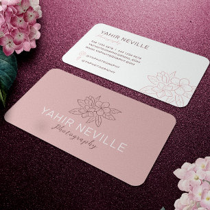Logo floral élégant personnalisé Carte de visite r
