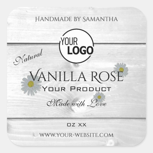 Logo Floral Étiquette (Devant)