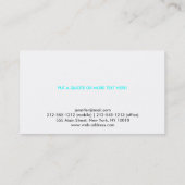 Logo Floral Moderne (gris moyen) Carte de visite (Dos)