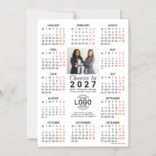 Logo Foto Info Witte Kalender 2027 Magnetische Kaa Uitnodiging