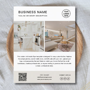 Logo Foto Minimalistische Zakenvlucht Flyer